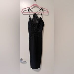 Iris Black Lace Top Dress